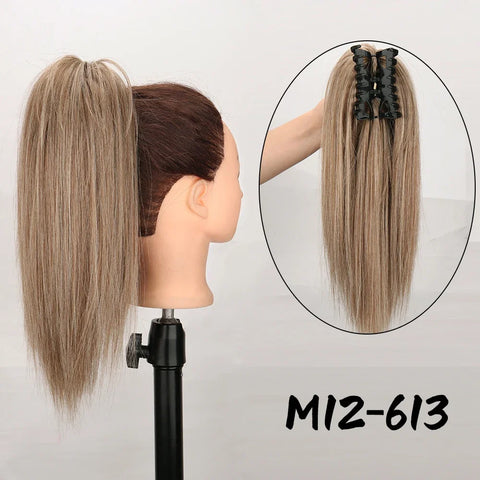 Synthetic Claw Clip Ponytail Hair Extensions 16Inch