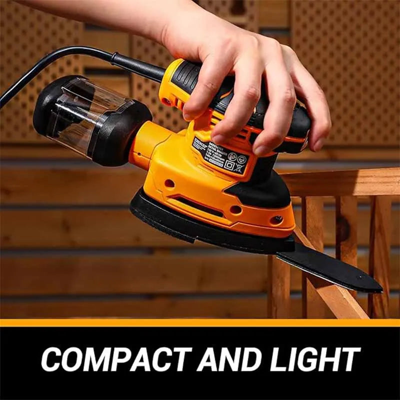 DEKO 220V Electric Mouse Sander – 13,000 RPM with 3 Pads & 12 Sandpapers for Woodworking