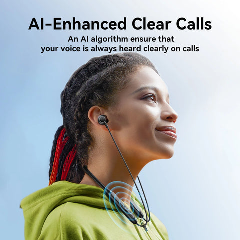 Joyroom Wireless Bluetooth Earphones with Magnetic Neckband and Built-in Mic for Sports