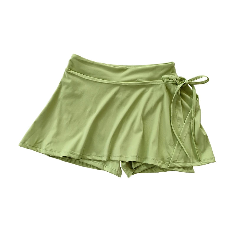 Sports Yoga Skirt for Women - Quick-Dry Badminton & Tennis Skirt with Pockets and Side Split