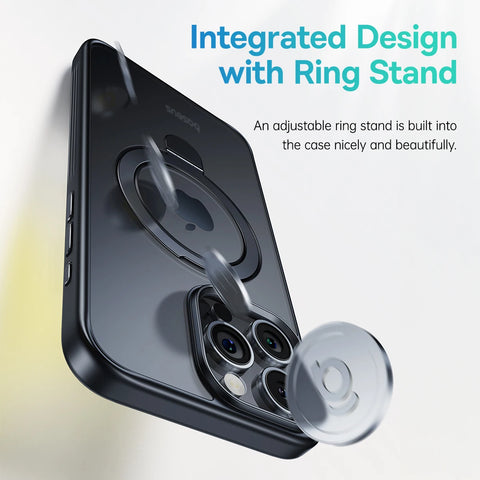 Baseus Magnetic Stand Case for iPhone 16/15/14/13 Pro Max - 180° Adjustable Kickstand & Magnetic Charging