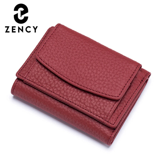 Zency Genuine Leather Wallet Case for Women - Stylish Mini Coin Purse & Card Holder