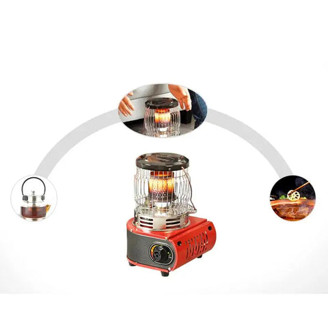 2-in-1 Portable Propane Camp Heater and Stove for Tents