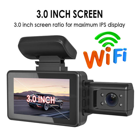 170° groothoek 1296P HD dashcam met nachtzicht