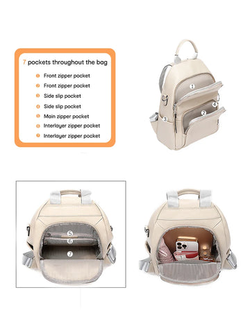 Zency Anti-Theft First Layer Leather Backpack for Women