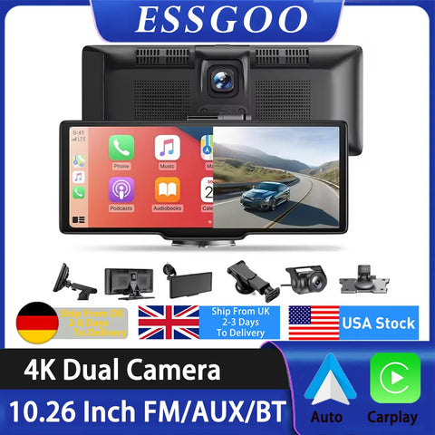 XGODY 10,26" 4K Dashcam: Erweiterte Autosicherheit und Navigation
