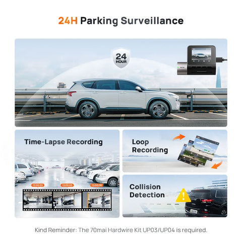 70mai Dash Cam A510 - 1944P HDR Auto DVR met GPS en 4G-connectiviteit