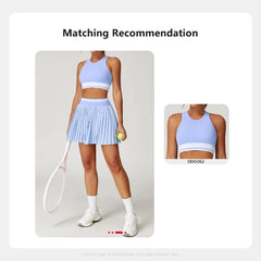 Hearuisavy High-Waist Pleated Golf Skirt – Breathable Double-Layer Tennis & Yoga Skort for Women