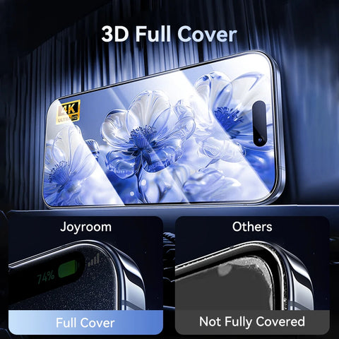 Joyroom HD Tempered Glass Screen Protector for iPhone 15 Pro Max – Quick Install, 1/2/3pcs Options Available