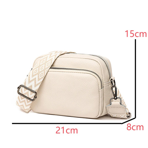 Luxury Soft Cowhide Leather Ladies Messenger Bag