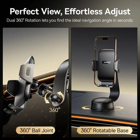 Baseus Dashboard Car Phone Holder – Foldable Mount for Samsung, iPhone, Xiaomi & Huawei