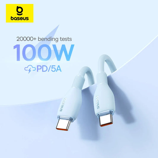 Baseus 100W PD USB-C to USB-C Cable - Fast Charging for MacBook, iPhone 16/15, Xiaomi & More
