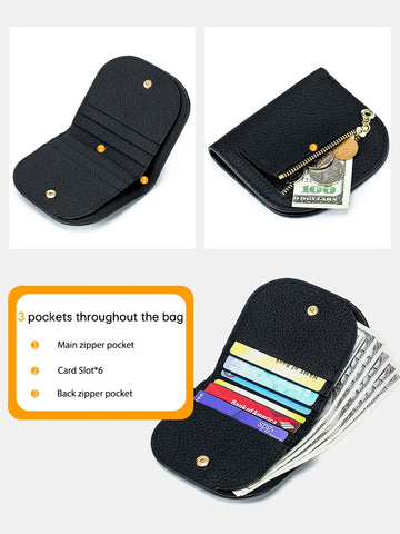 Zency Women's Genuine Leather Multifunction Wallet - Stylish & Practical