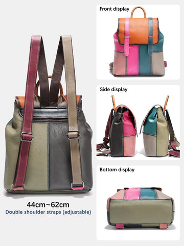 Zency Women's Stylish Genuine Leather Backpack