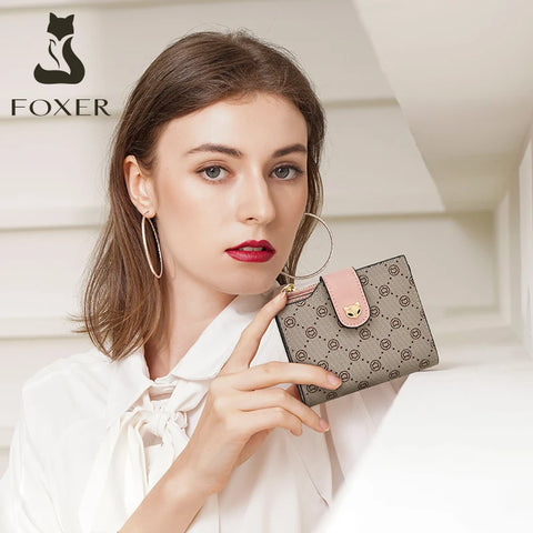 FOXER Women Fashion Signature Short Wallet 2025