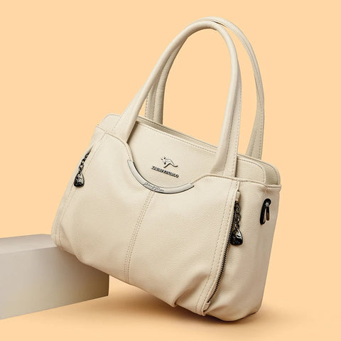 2024 Multi Pocket Women's Handbag - Luxury Soft Leather Tote