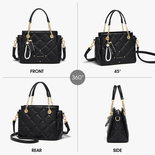 Cnoles Ladies Luxury Leather Crossbody Bag - Stylish Women's Fashion Purse