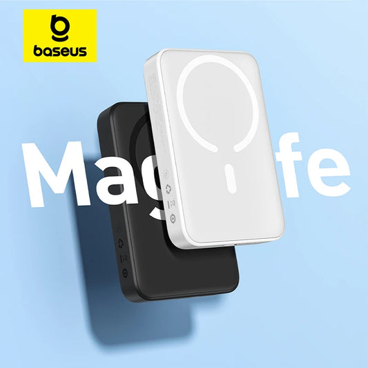 Baseus Neo 10000mAh Magnetic Power Bank – Mini Wireless Fast-Charge with Auto-Wake
