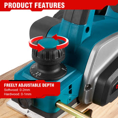 ONEVAN 82MM 30000RPM Bürstenlosen Elektrische Hobel Cordless Router Trimmer Holz Schleifen Schneiden Power Werkzeuge Für Makita Batterie pin