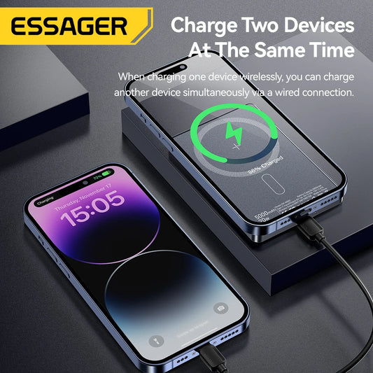 Essager Premium 65W Power Bank – 20000mAh Portable PD Fast-Charge