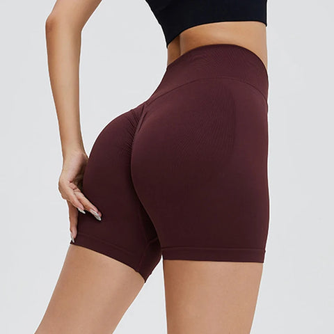 Seamless High-Waist Sports Shorts – Scrunch Push-Up Booty Shorts for Women’s Yoga, Gym & Cycling