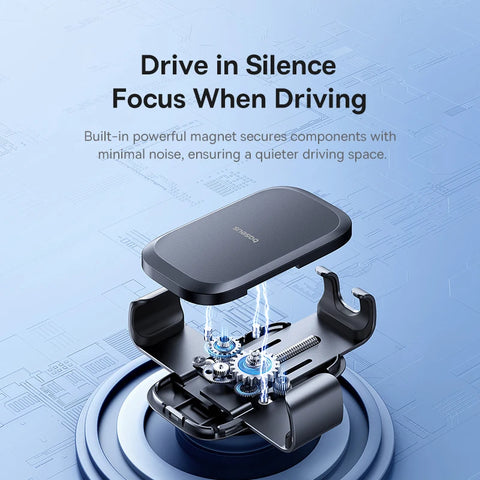 Baseus Gravity Air Vent Phone Holder for iPhone, Samsung, Xiaomi & Huawei - Metal Design, Secure & Versatile