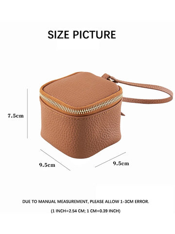 Zency 100% Echt Lederen Make-up Organizer Clutch