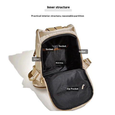 FOXER 2025 Women’s Fabric Backpack - Fashion Top-Handle Schoolbag