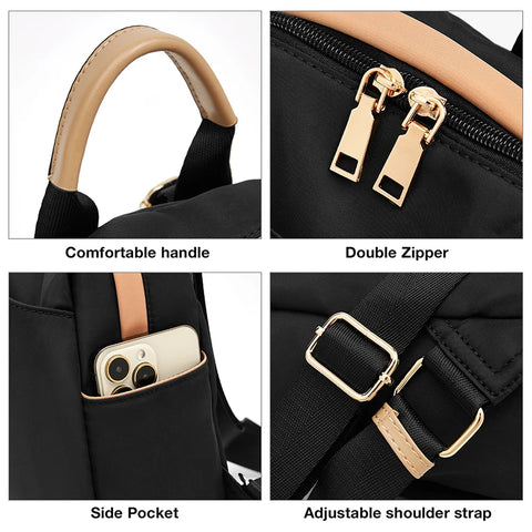 FOXER Small Lady Preppy Style Backpack - Chic High Capacity Handbag