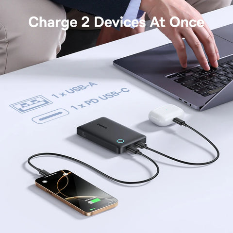 Baseus FP11 10000mAh Power Bank – 15W PD Fast-Charge