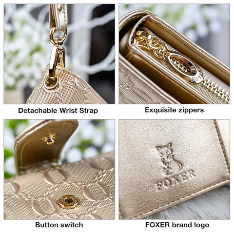 FOXER Spilt Leather Women's Long Wallet - 2025 Edition
