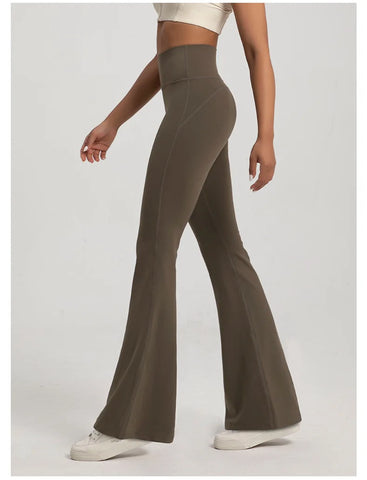 Naked High-Waist Bell-Bottom Pants – Taille-insnoerende heuplift yoga- en fitnesskleding voor vrouwen