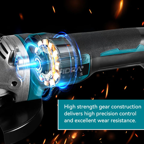 YOFIDRA 3000W 125mm borstelloze elektrische haakse slijper – Gereedschap voor het zagen, slijpen en polijsten van metaal en hout voor Makita accupin