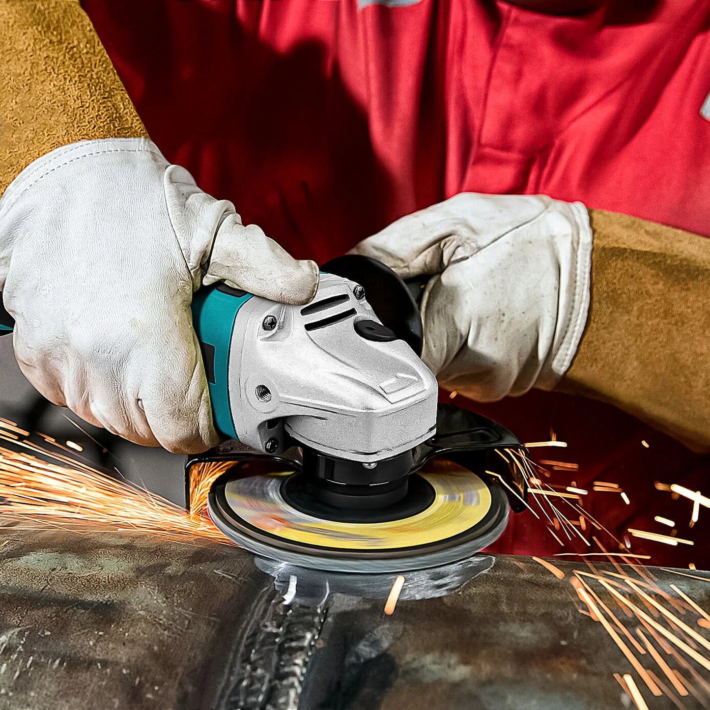 GΣ 125mm Brushless Cordless Angle Grinder – Variable Speed M14 Cutting Tool for Makita 18V Battery Pin