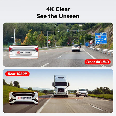 REDTIGER 4K Dash Camera – Advanced Car DVR with WiFi & GPS
