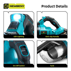 NEWBENY 1000W Cordless Electric Vacuum Cleaner – Powerful Rechargeable Household Cleaning Tool for Makita Battery Pin