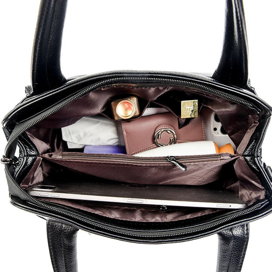 2024 Multi Pocket Women's Handbag - Luxury Soft Leather Tote