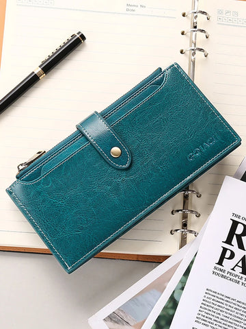 Zency Genuine Leather Wallet Card Case for Women