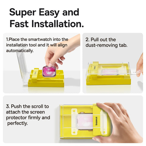 Baseus Hydrogel Screen Protector for Apple Watch Series 10-4, SE, Ultra 2, 49mm & 40-46mm - Ultimate Protection