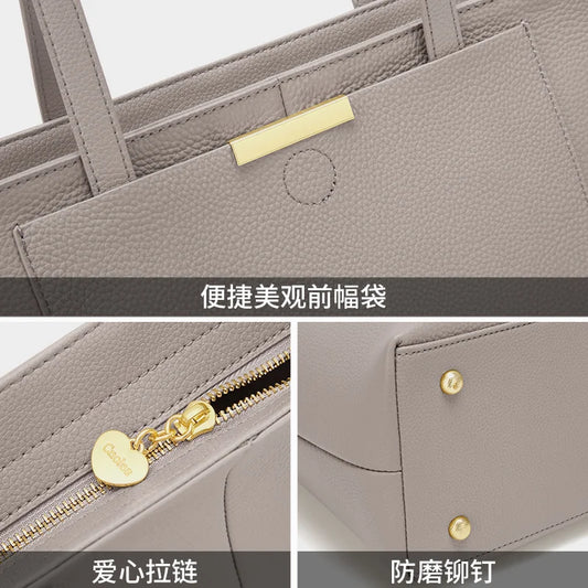 Cnoles Elegant Genuine Leather Handbag for Ladies - Fashionable & Functional Women's Bag
