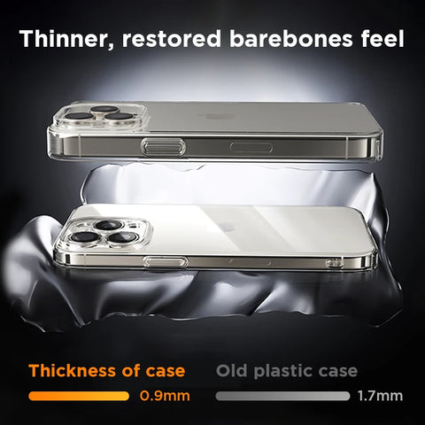 Joyroom iPhone 16/15 Pro Max Case - Crystal Clear, Anti-Yellow Lens Protection, Durable PC Cover