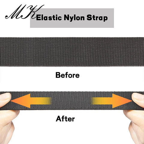 MaiKun grote nylon riem – ontwerp zonder gaten met plastic gesp voor werk en militair gebruik