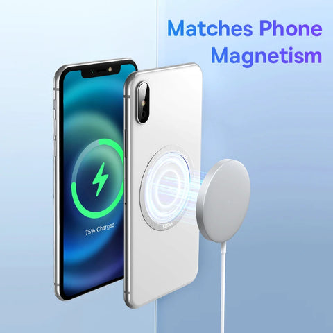 Baseus Magnetic Metal Plate for Wireless Charging - Secure Attachment for iPhone 16/15/14 Pro Max