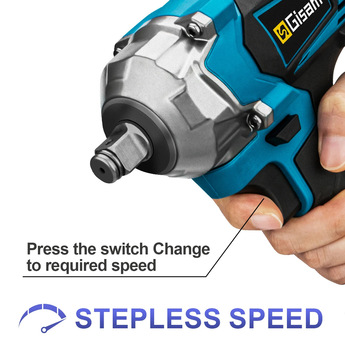 G Perfil 1200Nm Brushless Cordless Impact Wrench – 1/2" Electric Driver for Makita 18V Battery Pin