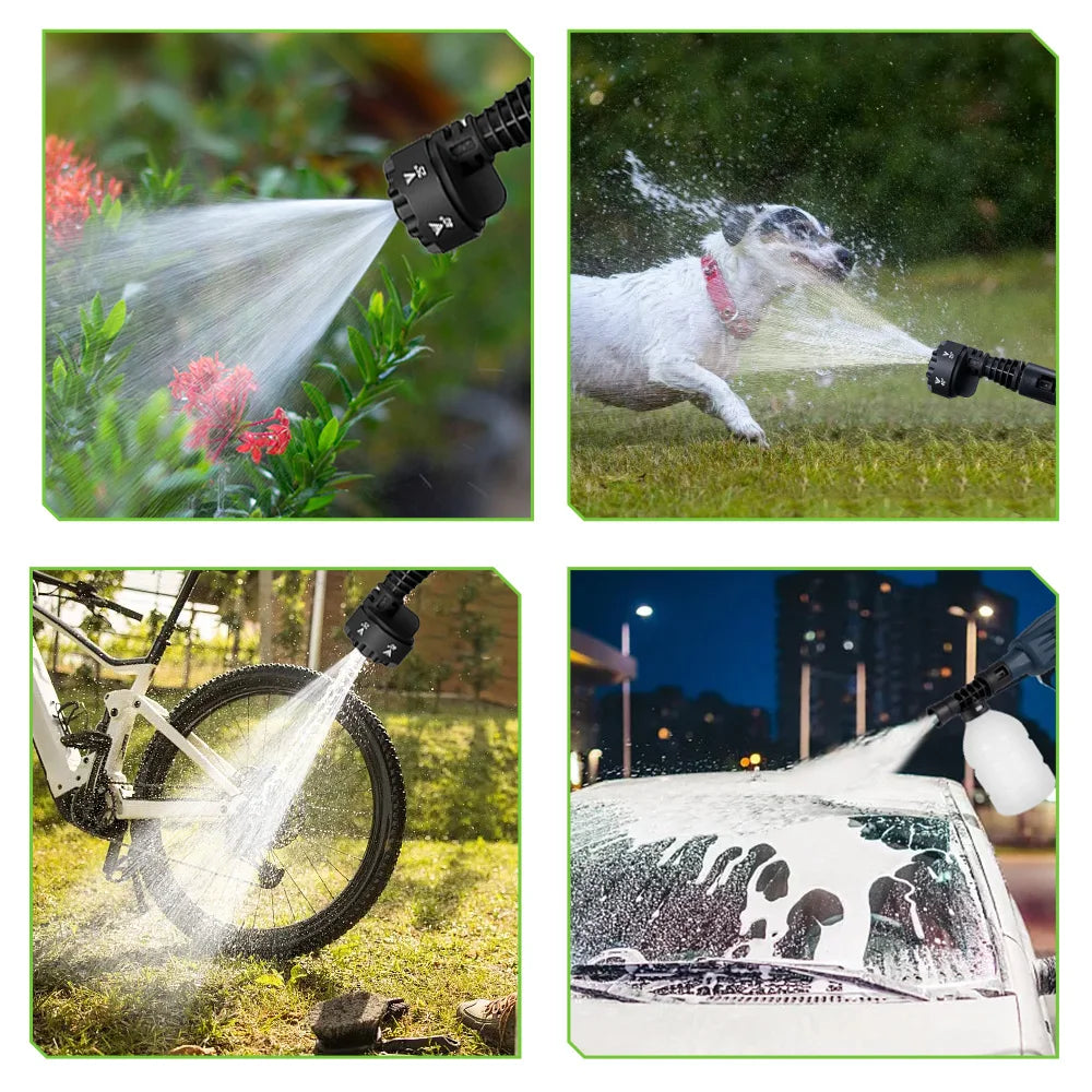 NEWBENY 3500W Brushless Cordless Pressure Washer – 6-in-1 Car Cleaning Water Gun for Makita Battery Pin