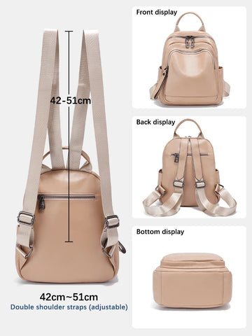 Zency 100% Genuine Leather Stylish Backpack for Women