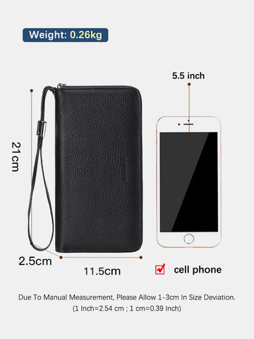 Zency Women's RFID Leather Organizer Wallet - Stylish & Secure