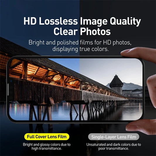 Baseus Camera Lens Protector 2PCS Tempered Glass for iPhone 16 15 Pro Max 13 Plus 12 Pro Max