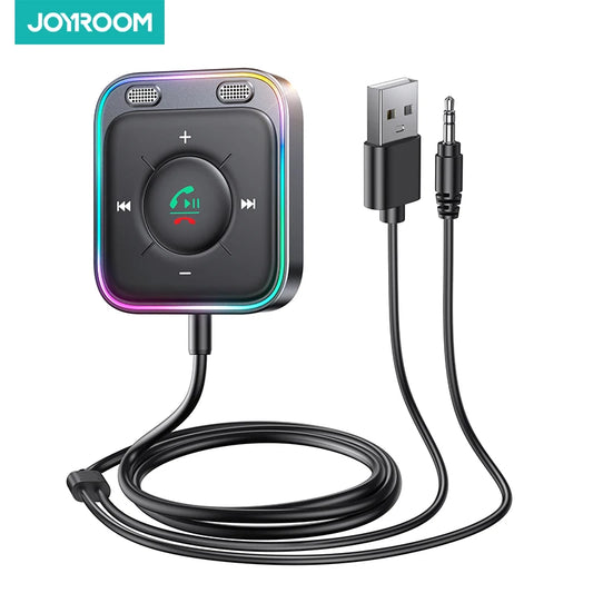 Joyroom Bluetooth Car Adapter with Dual Mics & ENC Noise Cancellation for Superior Wireless Audio
