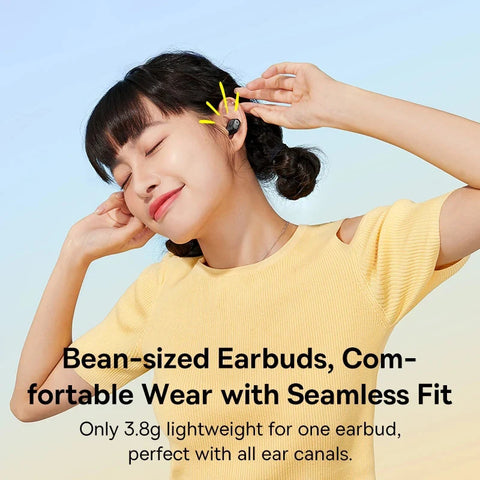 Baseus WM02 Wireless Earphones - TWS Bluetooth 5.3, Compact Design, 25-Hour Battery Life, Comfort Fit